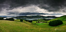 Panoramic view over Dunedin, New Zealand.