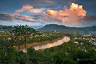 View of the Khan River from Mount Phousi. Luang Prabang, Laos.