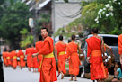 Monks receiving alms, Luang Prabang, Laos.
